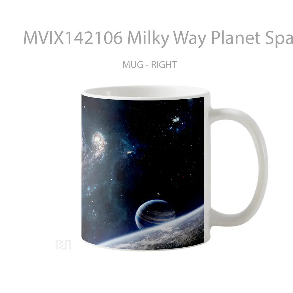 Mug Milky Way Planet Space Gelas Keramik Unik - All-side / Desain