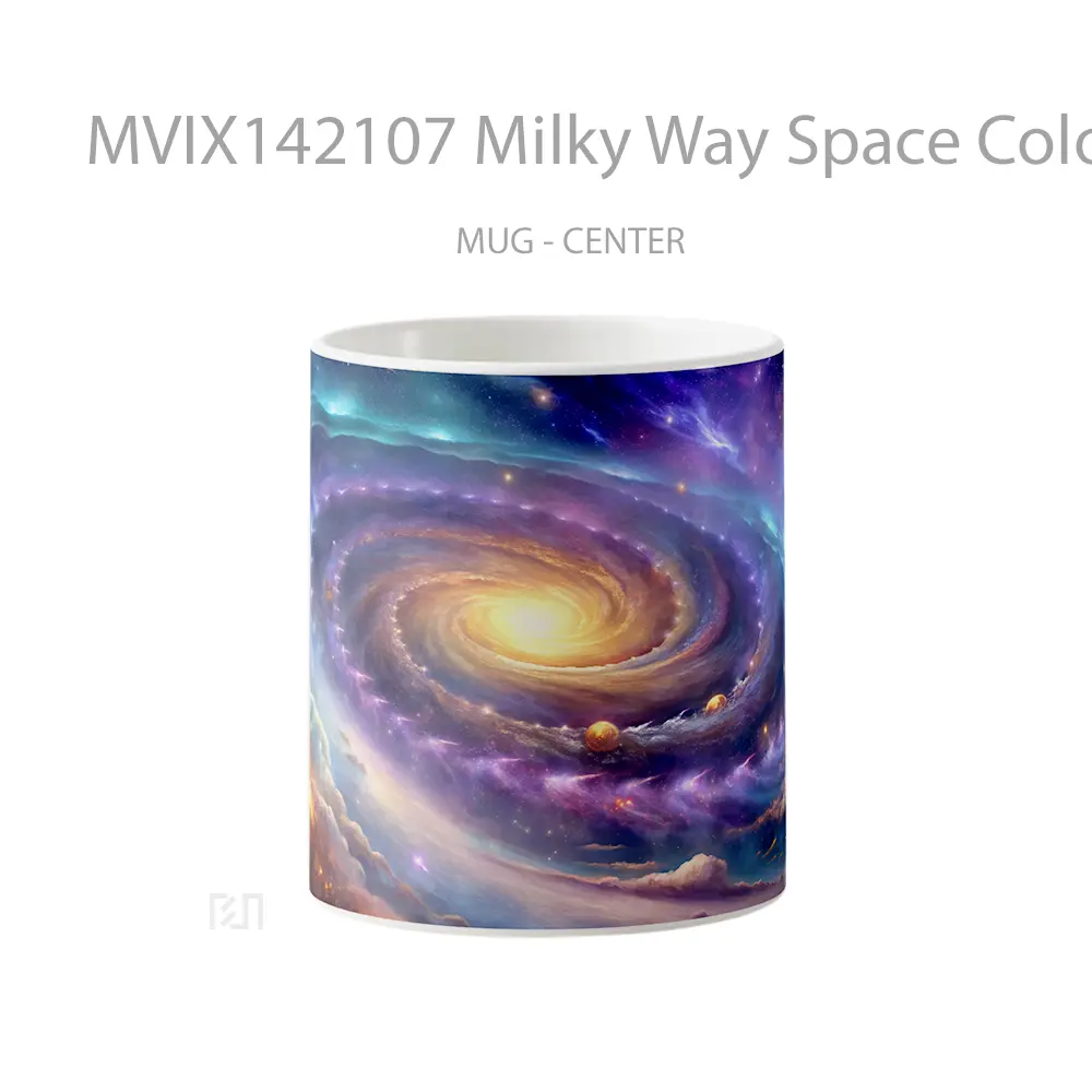 Mug Milky Way Space Colorful Planet Gelas Keramik Unik