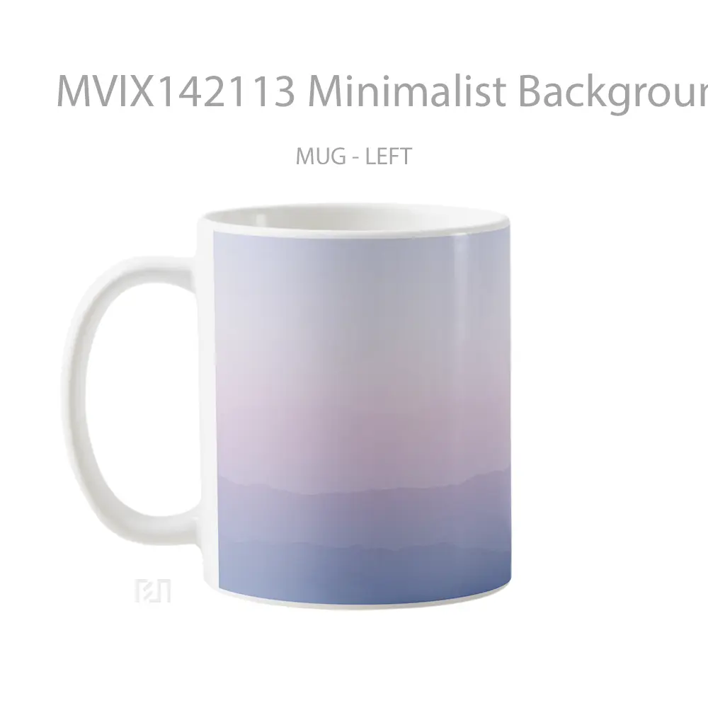 Mug Minimalist Background Morning Breeze Digital Art Gelas Keramik Unik - All-side / Desain