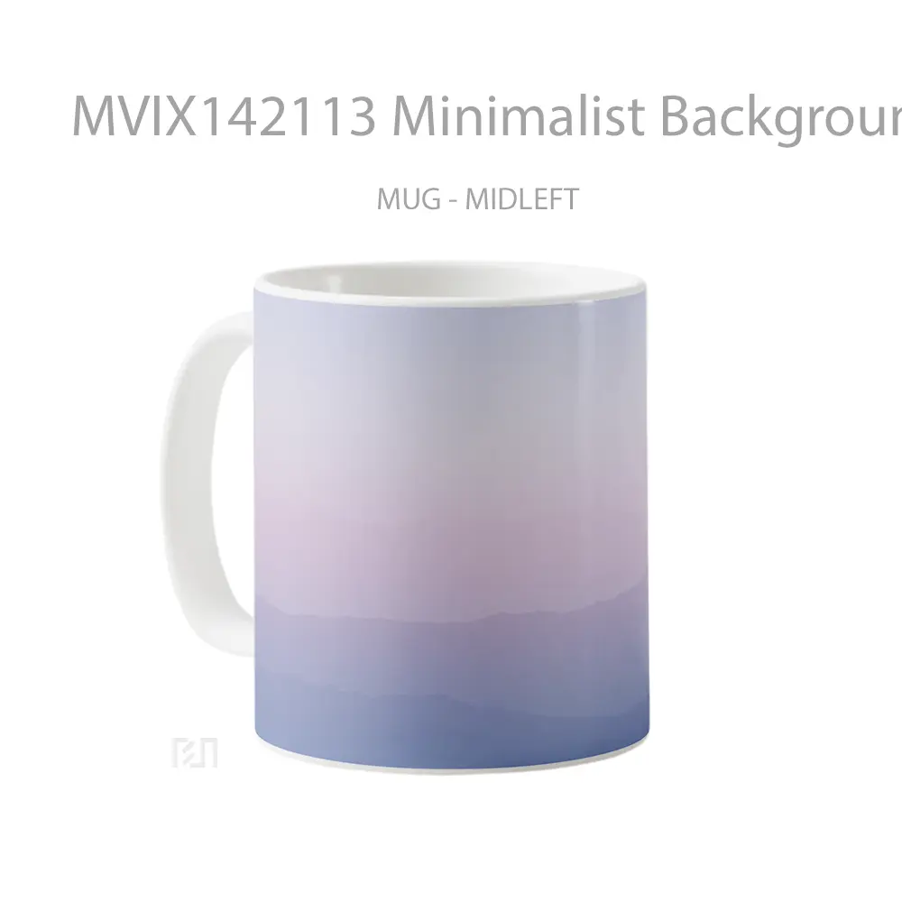 Mug Minimalist Background Morning Breeze Digital Art Gelas Keramik Unik - All-side / Desain