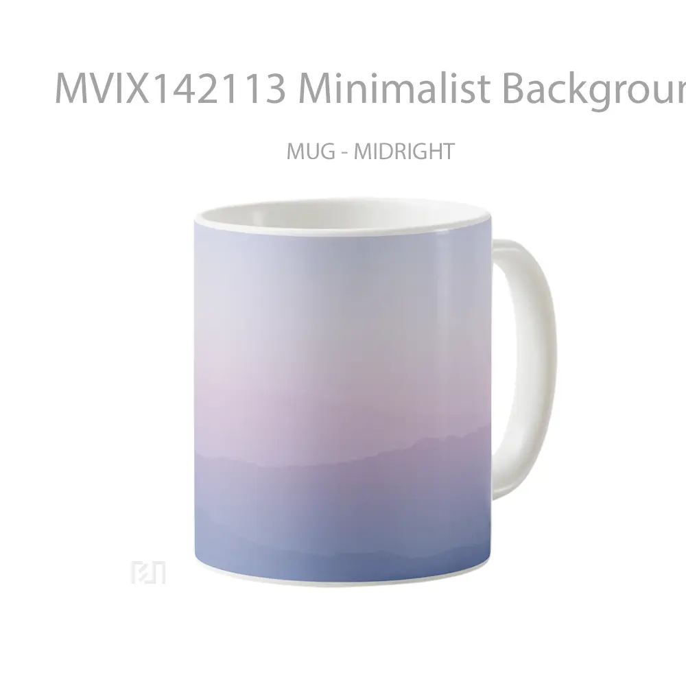 Mug Minimalist Background Morning Breeze Digital Art Gelas Keramik Unik - All-side / Desain