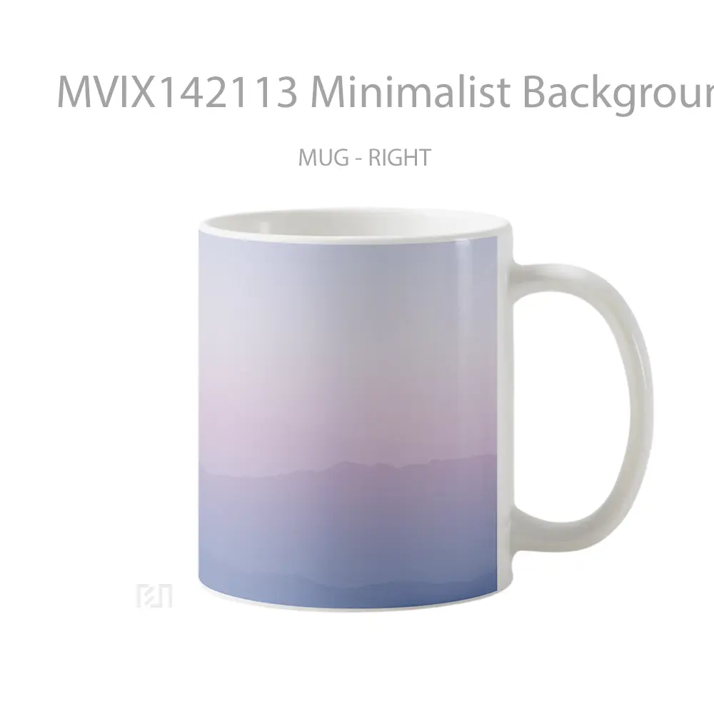 Mug Minimalist Background Morning Breeze Digital Art Gelas Keramik Unik - All-side / Desain
