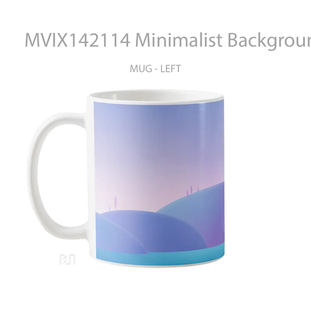 Mug Minimalist Background Scenery Digital Art Gelas Keramik Unik - All-side / Desain
