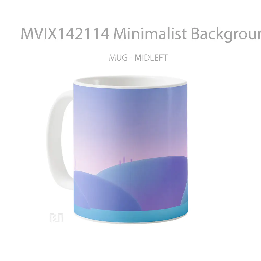 Mug Minimalist Background Scenery Digital Art Gelas Keramik Unik - All-side / Desain