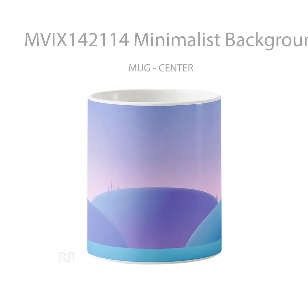Mug Minimalist Background Scenery Digital Art Gelas Keramik Unik