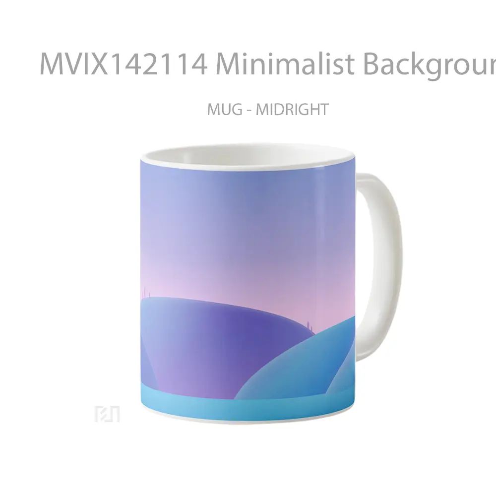 Mug Minimalist Background Scenery Digital Art Gelas Keramik Unik - All-side / Desain