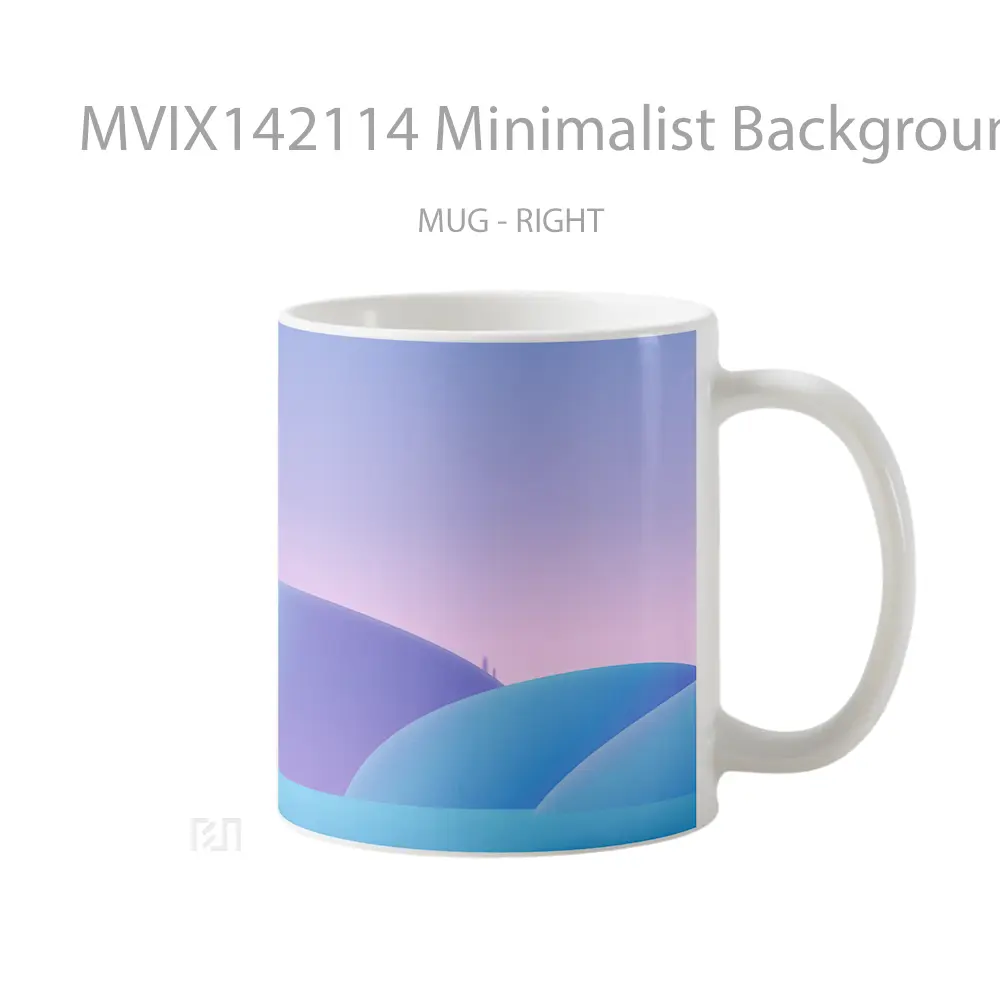 Mug Minimalist Background Scenery Digital Art Gelas Keramik Unik - All-side / Desain
