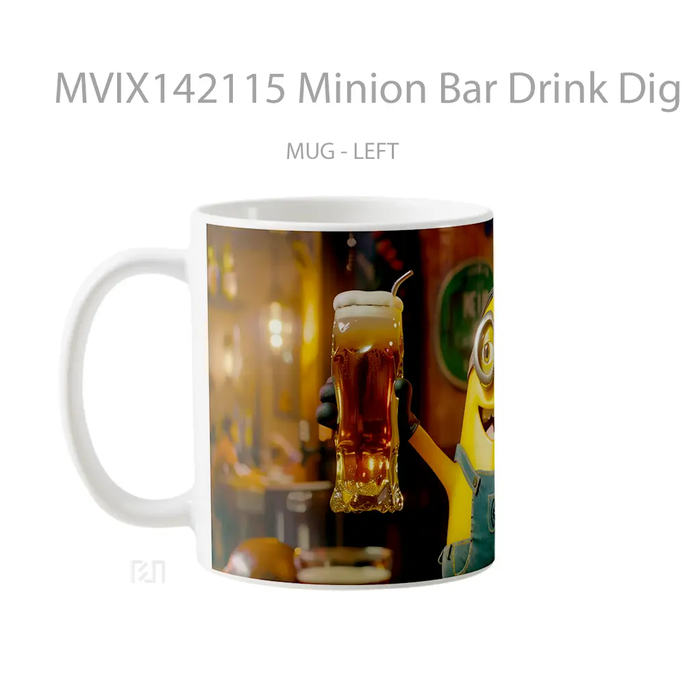Mug Minion Bar Drink Digital Art Gelas Keramik Unik - All-side / Desain