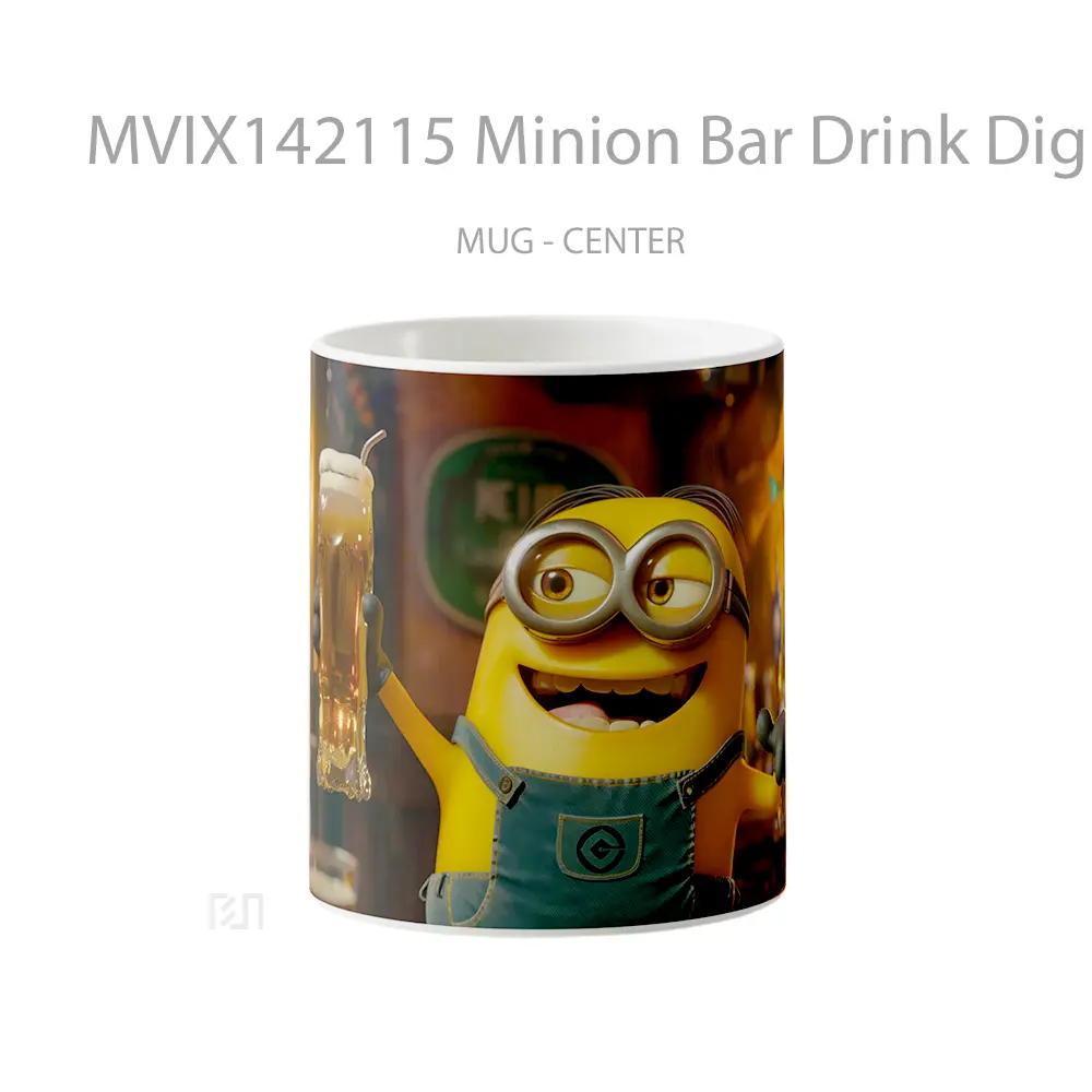 Mug Minion Bar Drink Digital Art Gelas Keramik Unik