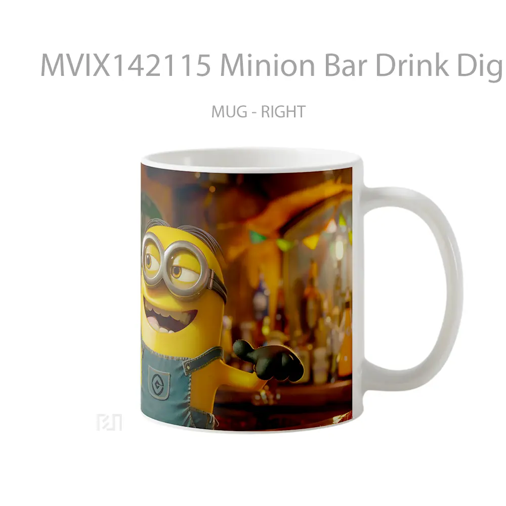 Mug Minion Bar Drink Digital Art Gelas Keramik Unik - All-side / Desain