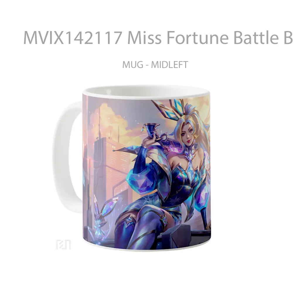 Mug Miss Fortune Battle Bunny Prestige Lol Wild Rift Skin Splash A Cangkir Gamer - All-side / Desain