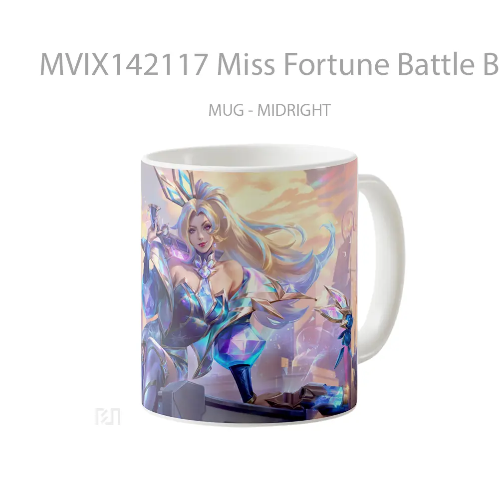 Mug Miss Fortune Battle Bunny Prestige Lol Wild Rift Skin Splash A Cangkir Gamer - All-side / Desain