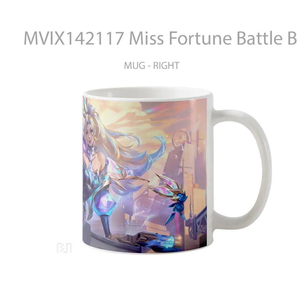 Mug Miss Fortune Battle Bunny Prestige Lol Wild Rift Skin Splash A Cangkir Gamer - All-side / Desain