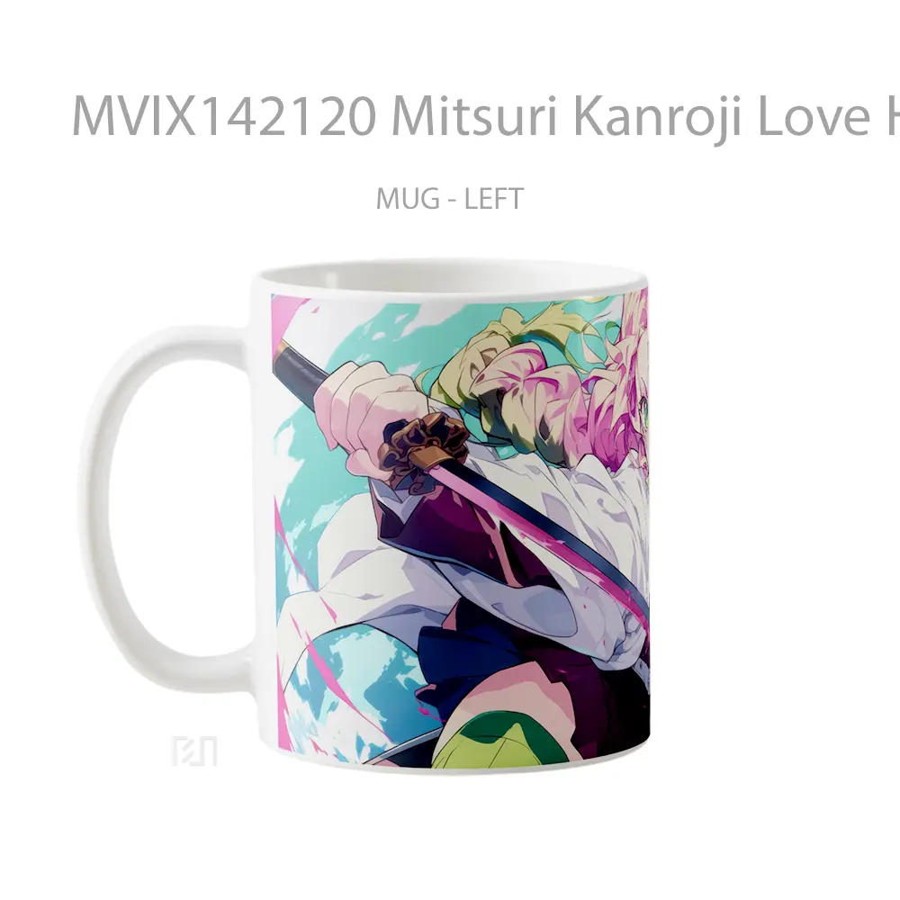 Mug Mitsuri Kanroji Love Hashira Demon Slayer Gelas Keramik Unik - All-side / Desain
