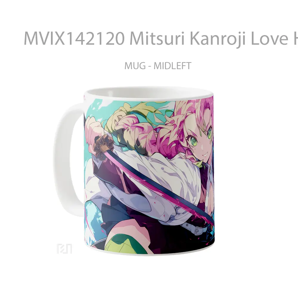 Mug Mitsuri Kanroji Love Hashira Demon Slayer Gelas Keramik Unik - All-side / Desain