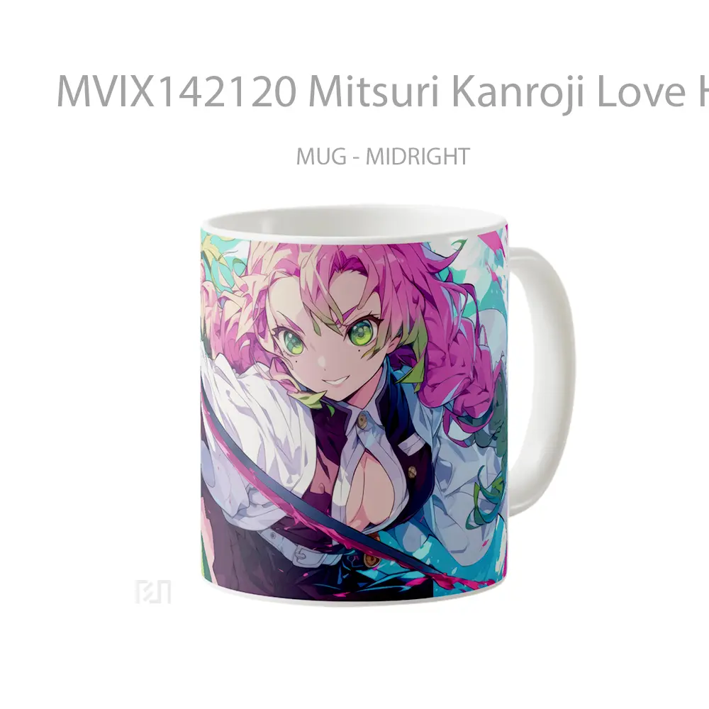 Mug Mitsuri Kanroji Love Hashira Demon Slayer Gelas Keramik Unik - All-side / Desain