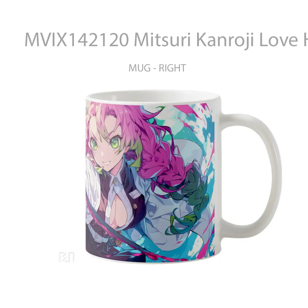 Mug Mitsuri Kanroji Love Hashira Demon Slayer Gelas Keramik Unik - All-side / Desain