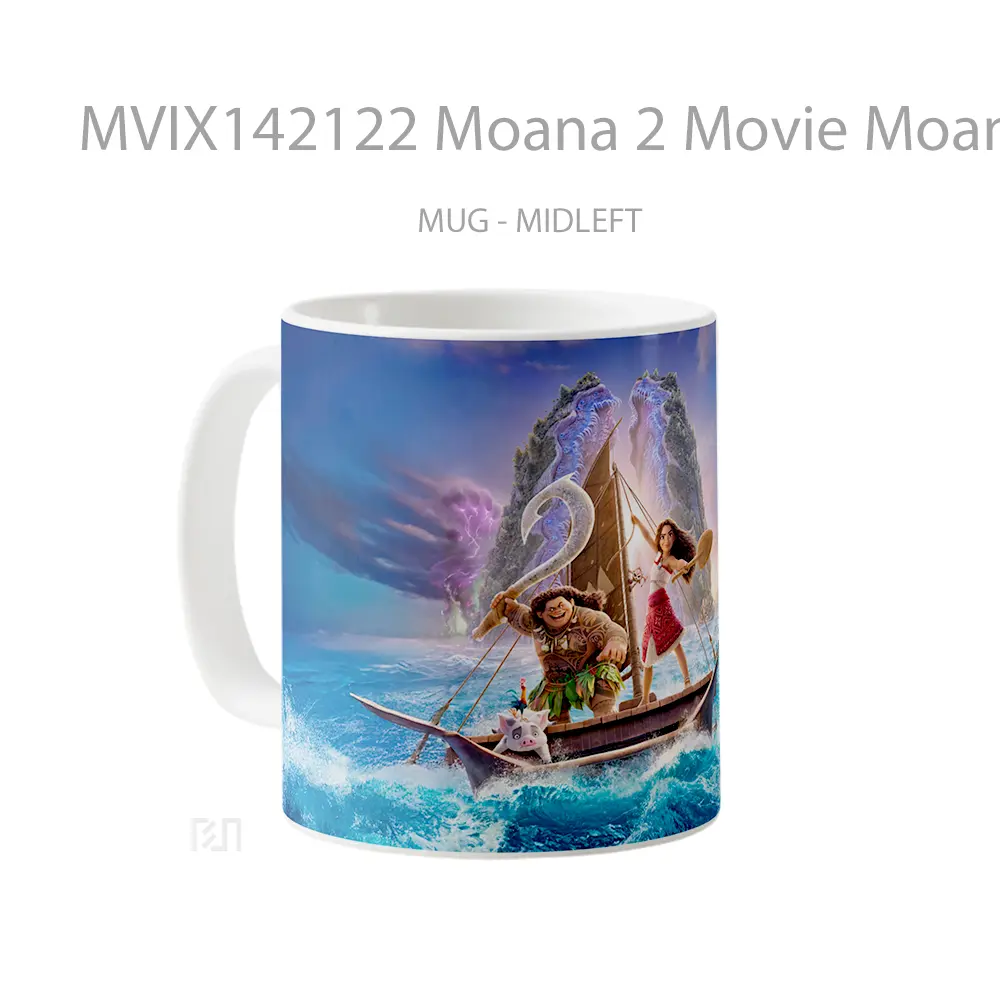 Mug Moana 2 Movie Moana And Maui Gelas Keramik Unik - All-side / Desain