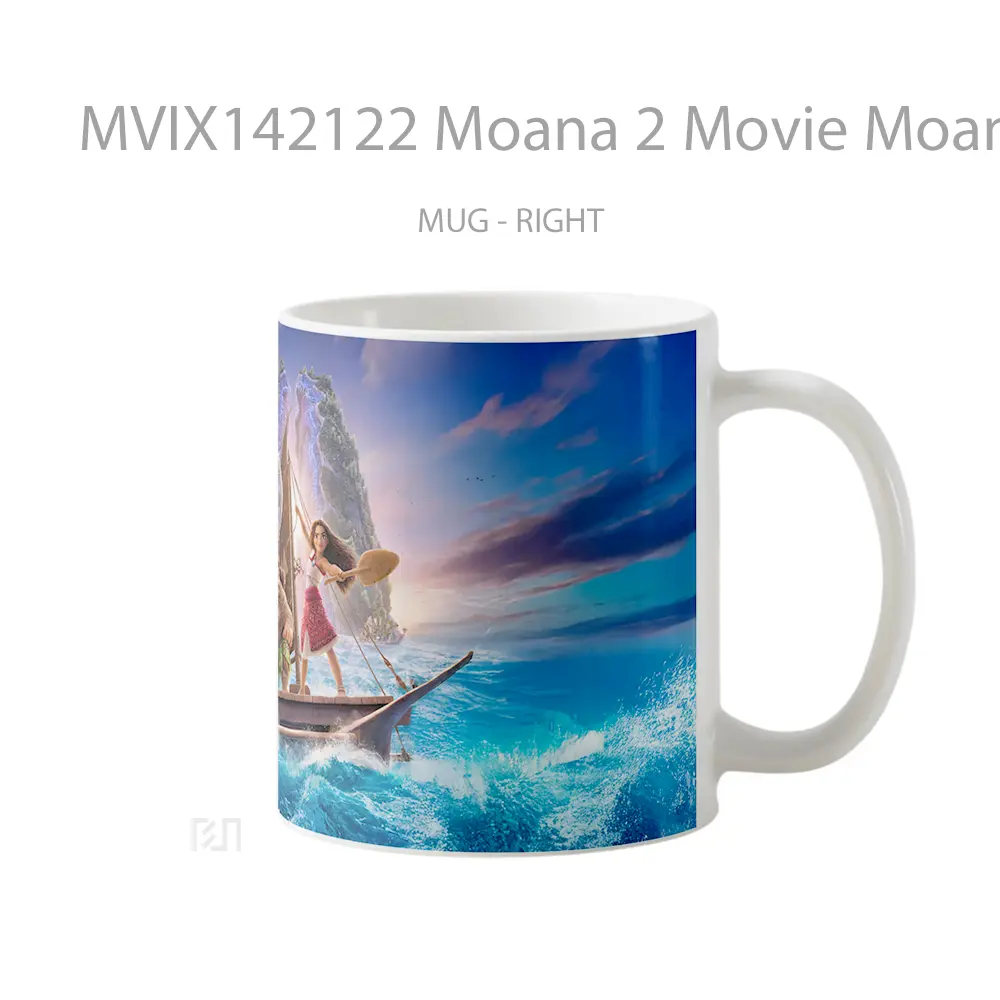 Mug Moana 2 Movie Moana And Maui Gelas Keramik Unik - All-side / Desain