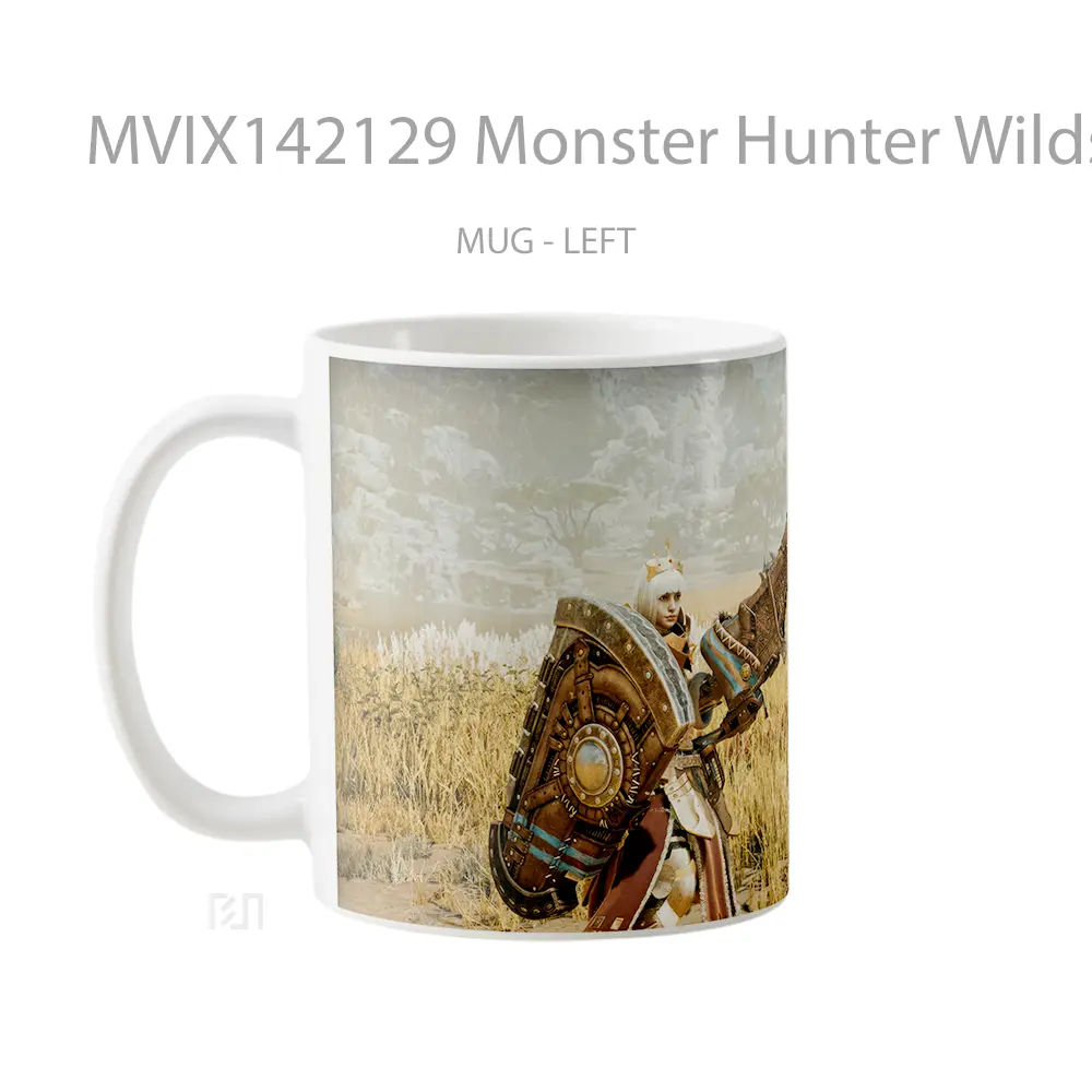 Mug Monster Hunter Wilds Gunlance Gelas Keramik Unik - All-side / Desain