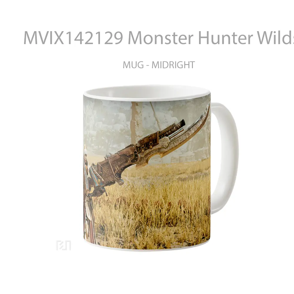 Mug Monster Hunter Wilds Gunlance Gelas Keramik Unik - All-side / Desain
