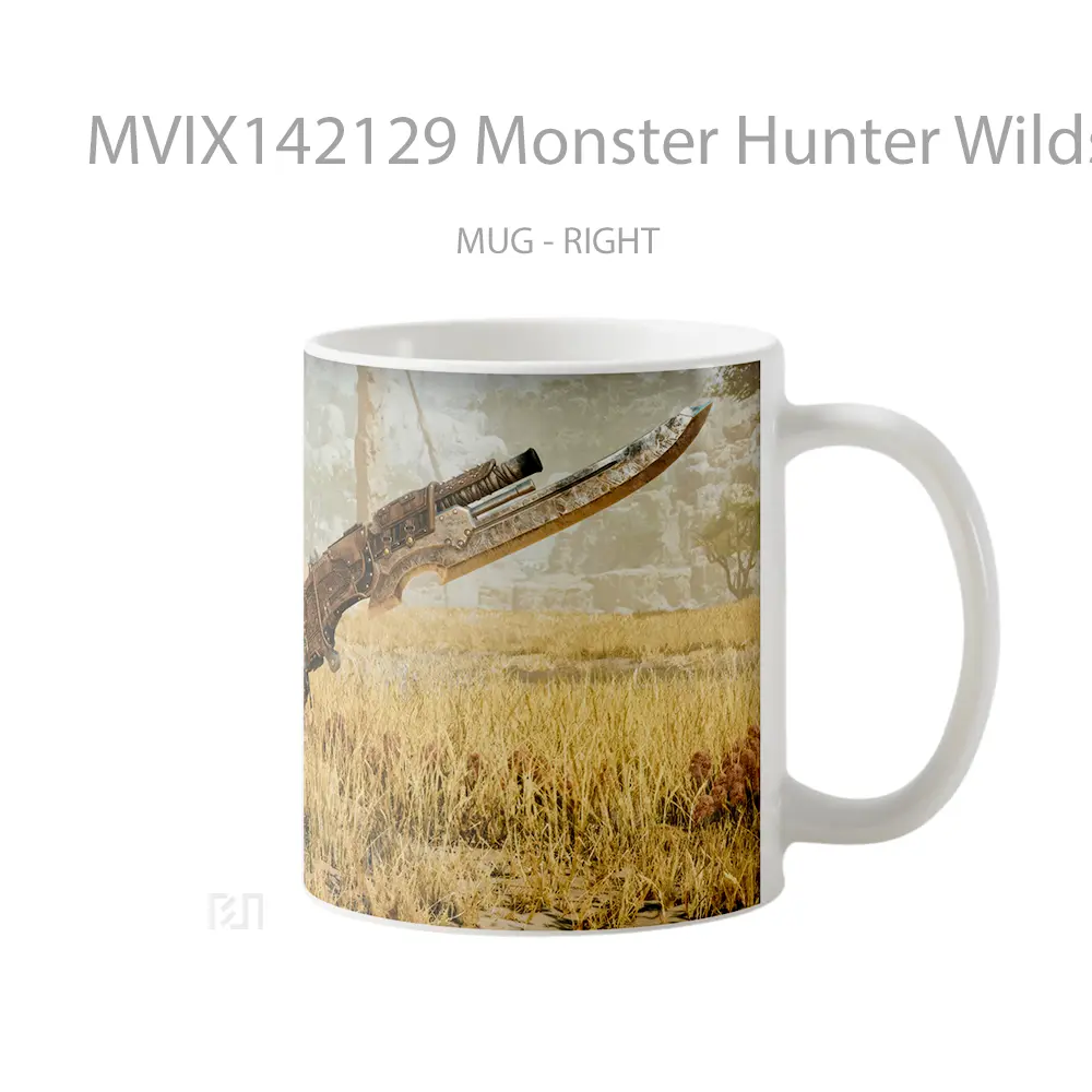 Mug Monster Hunter Wilds Gunlance Gelas Keramik Unik - All-side / Desain