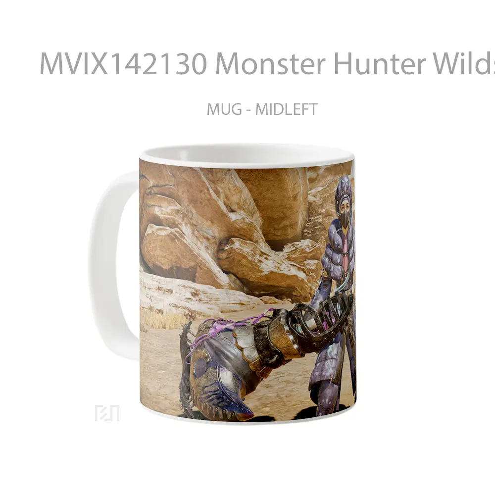 Mug Monster Hunter Wilds Hammer Gelas Keramik Unik - All-side / Desain
