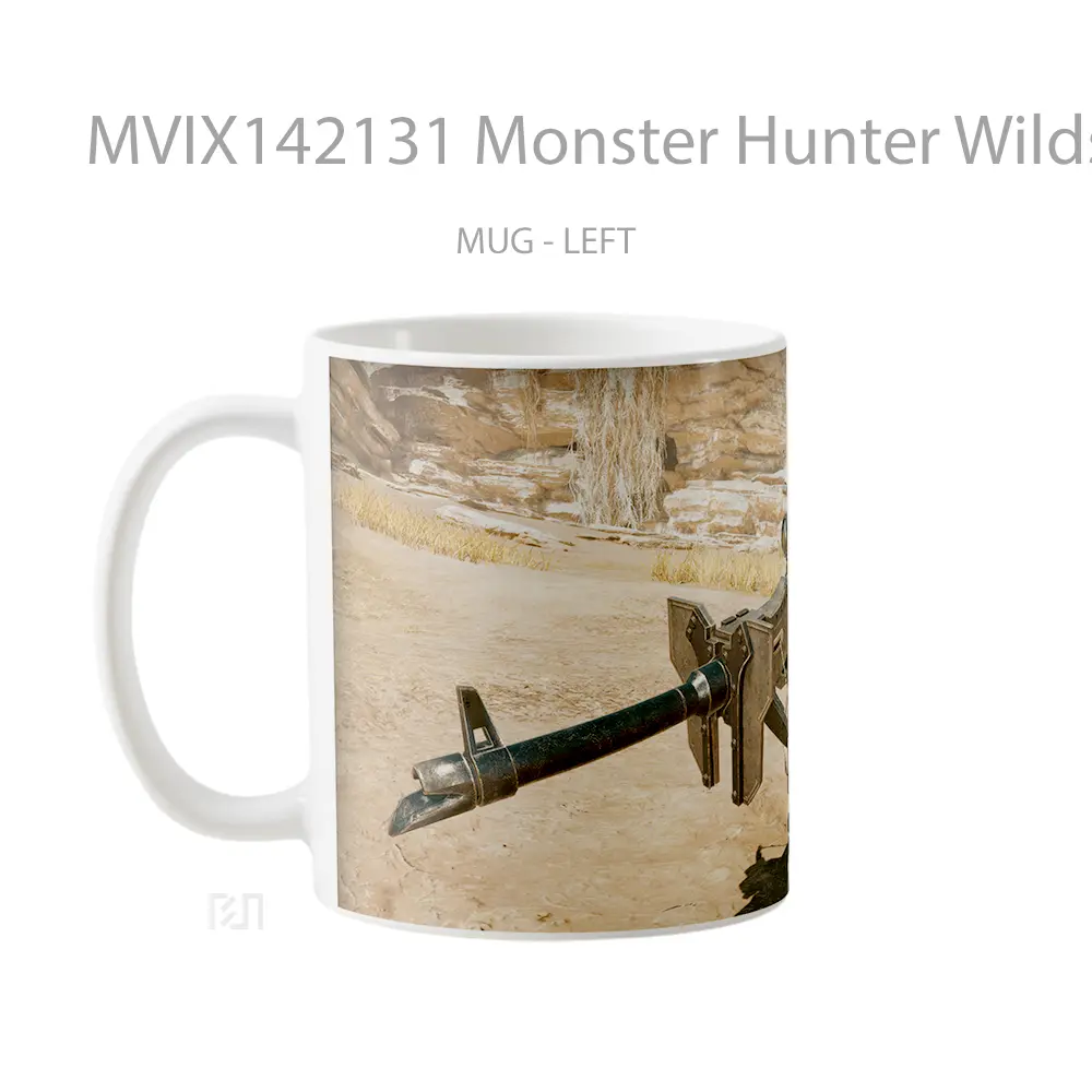 Mug Monster Hunter Wilds Heavy Bowgun Gelas Keramik Unik - All-side / Desain