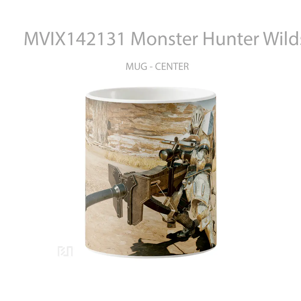 Mug Monster Hunter Wilds Heavy Bowgun Gelas Keramik Unik