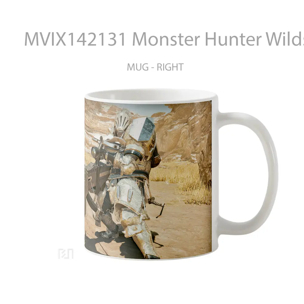 Mug Monster Hunter Wilds Heavy Bowgun Gelas Keramik Unik - All-side / Desain