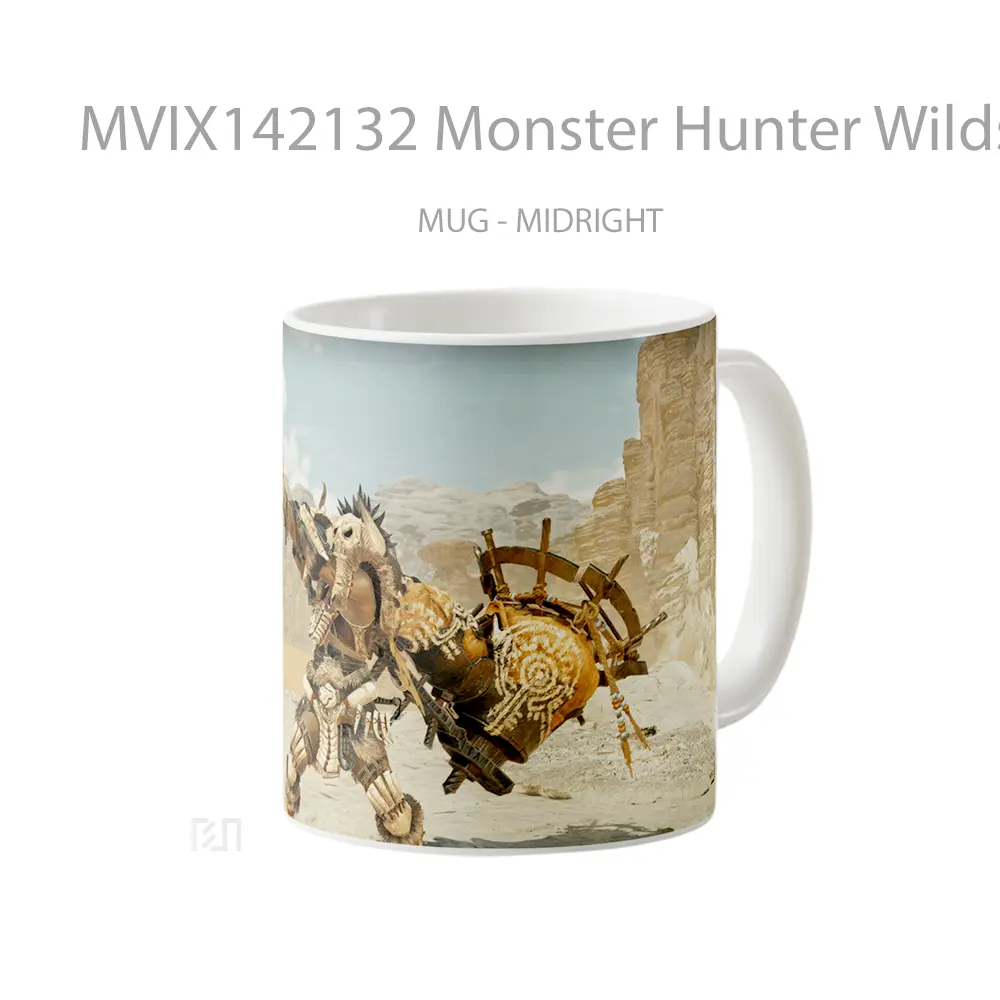 Mug Monster Hunter Wilds Hunting Horn Gelas Keramik Unik - All-side / Desain