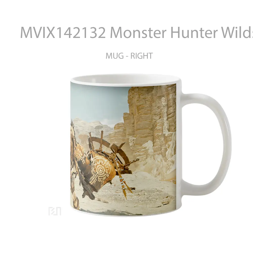 Mug Monster Hunter Wilds Hunting Horn Gelas Keramik Unik - All-side / Desain