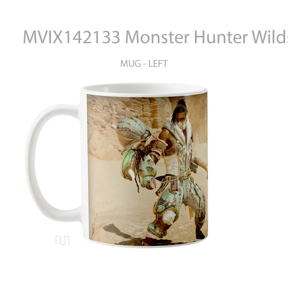 Mug Monster Hunter Wilds Insect Glaive Gelas Keramik Unik - All-side / Desain