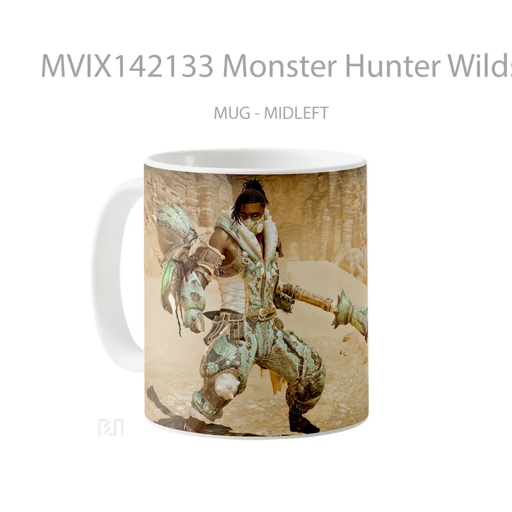 Mug Monster Hunter Wilds Insect Glaive Gelas Keramik Unik - All-side / Desain