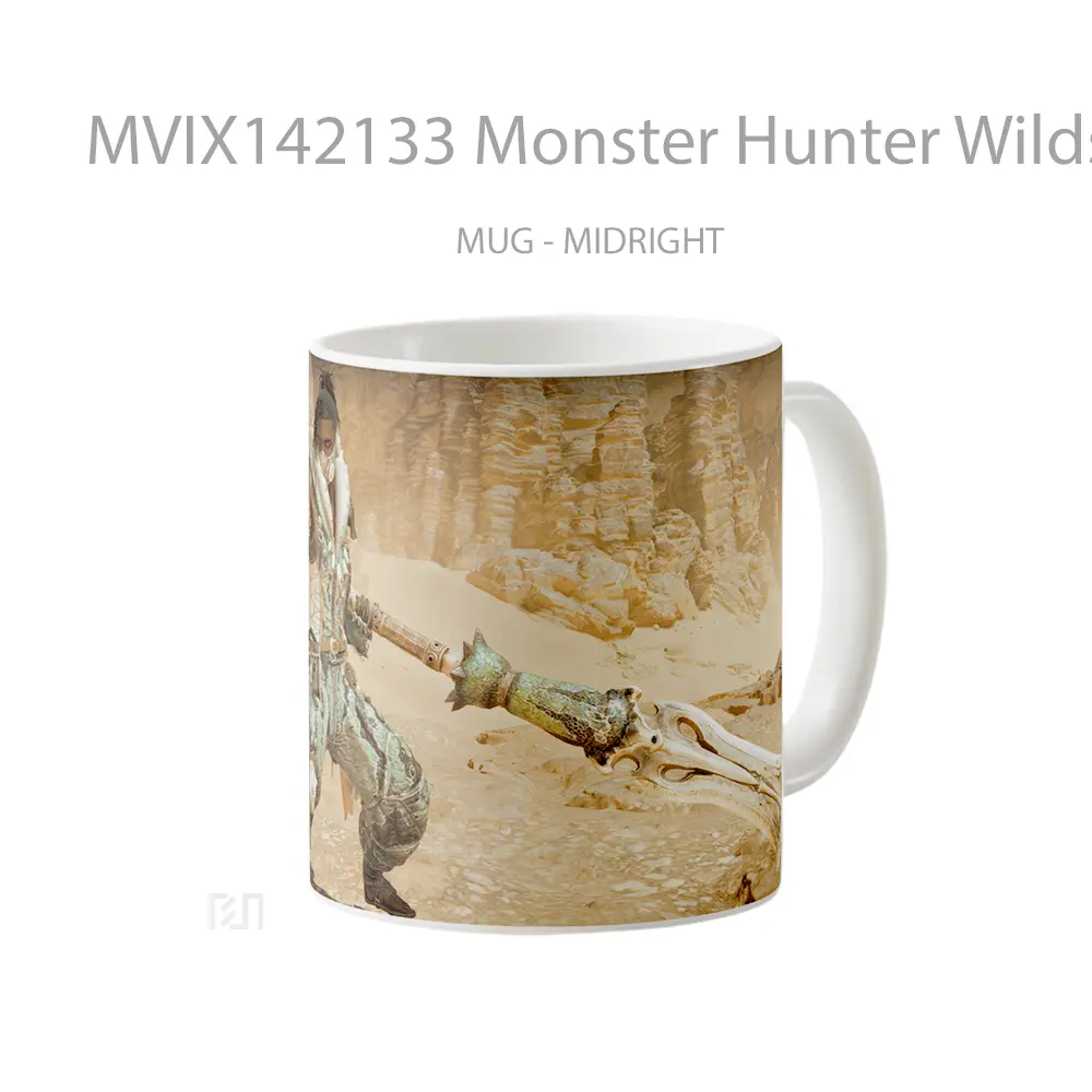 Mug Monster Hunter Wilds Insect Glaive Gelas Keramik Unik - All-side / Desain