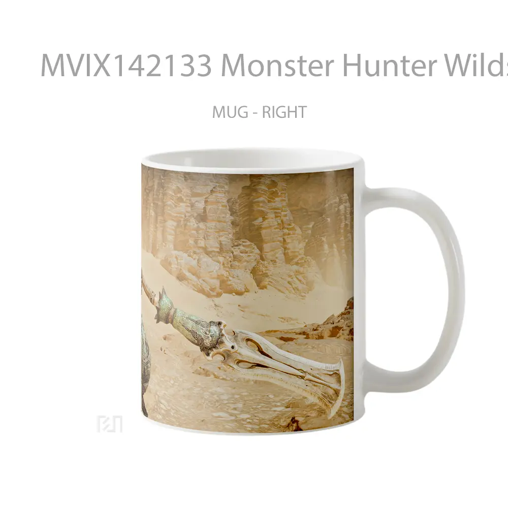 Mug Monster Hunter Wilds Insect Glaive Gelas Keramik Unik - All-side / Desain