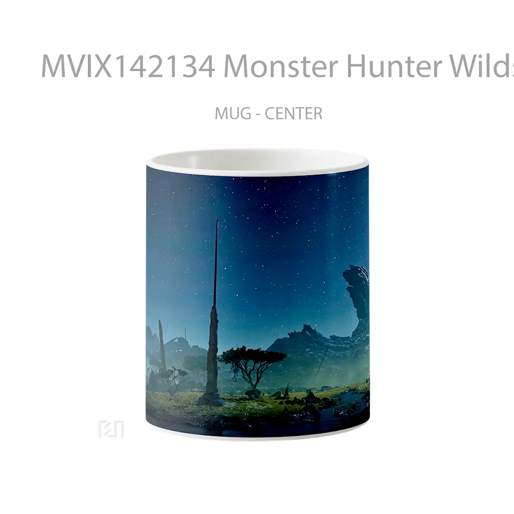 Mug Monster Hunter Wilds Night Scener Gelas Keramik Unik