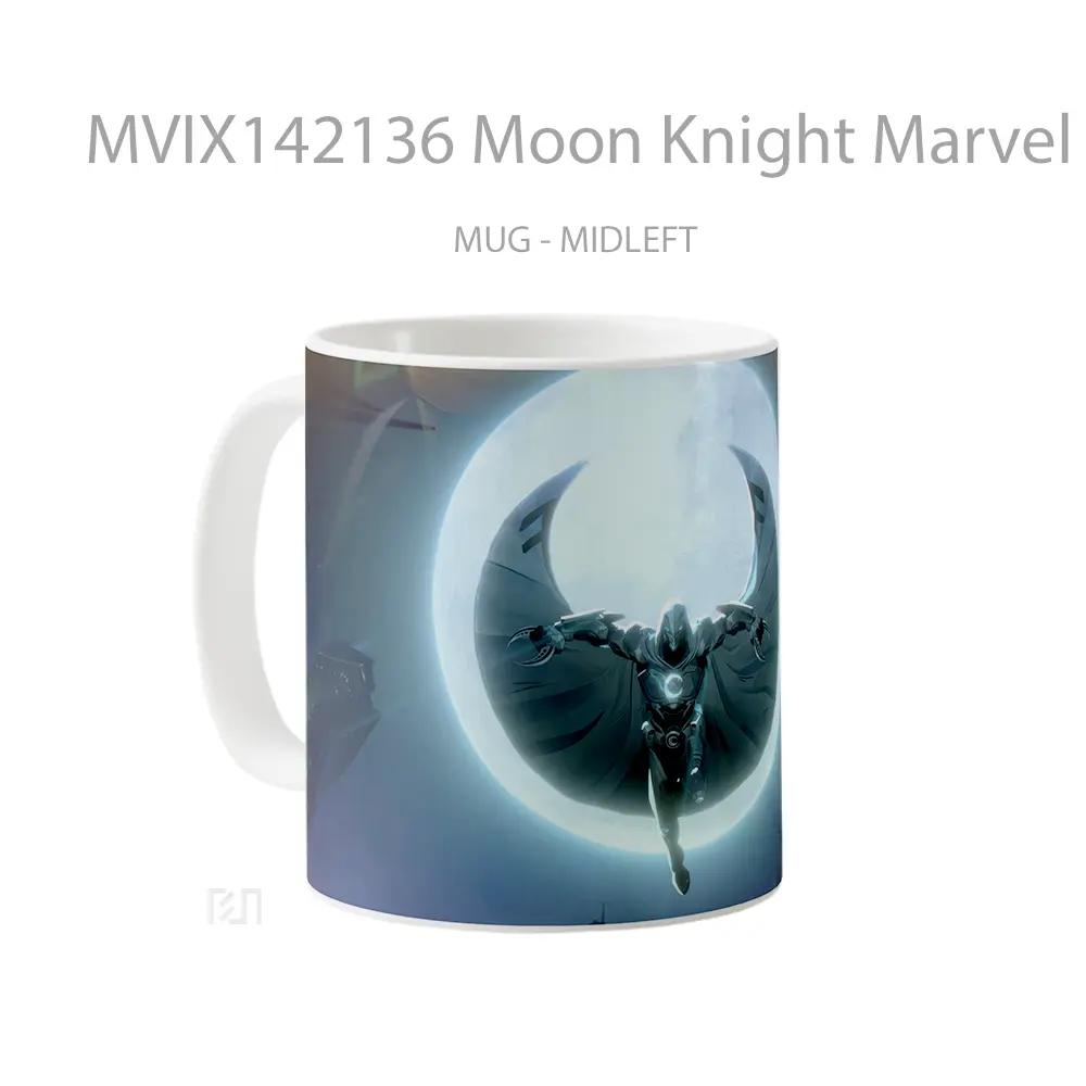 Mug Moon Knight Marvel Rival Gelas Superhero - All-side / Desain