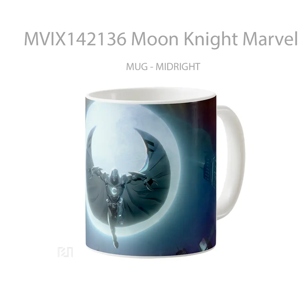 Mug Moon Knight Marvel Rival Gelas Superhero - All-side / Desain