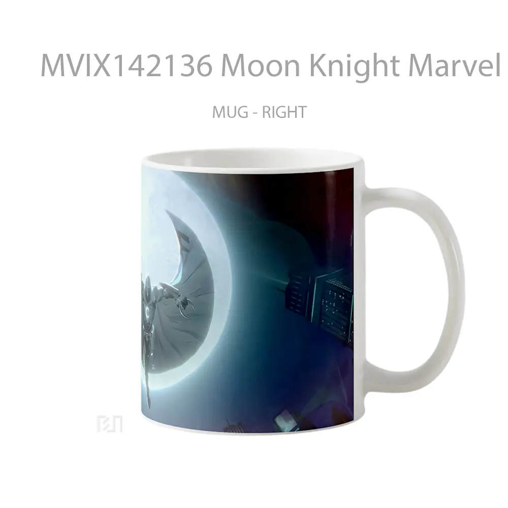 Mug Moon Knight Marvel Rival Gelas Superhero - All-side / Desain