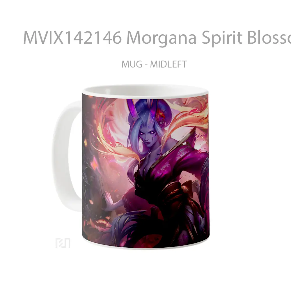 Mug Morgana Spirit Blossom Exalted Skin Lol Splash Art Cangkir Gamer - All-side / Desain