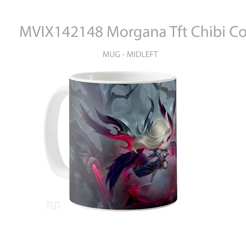Mug Morgana Tft Chibi Coven Gelas Keramik Unik - All-side / Desain