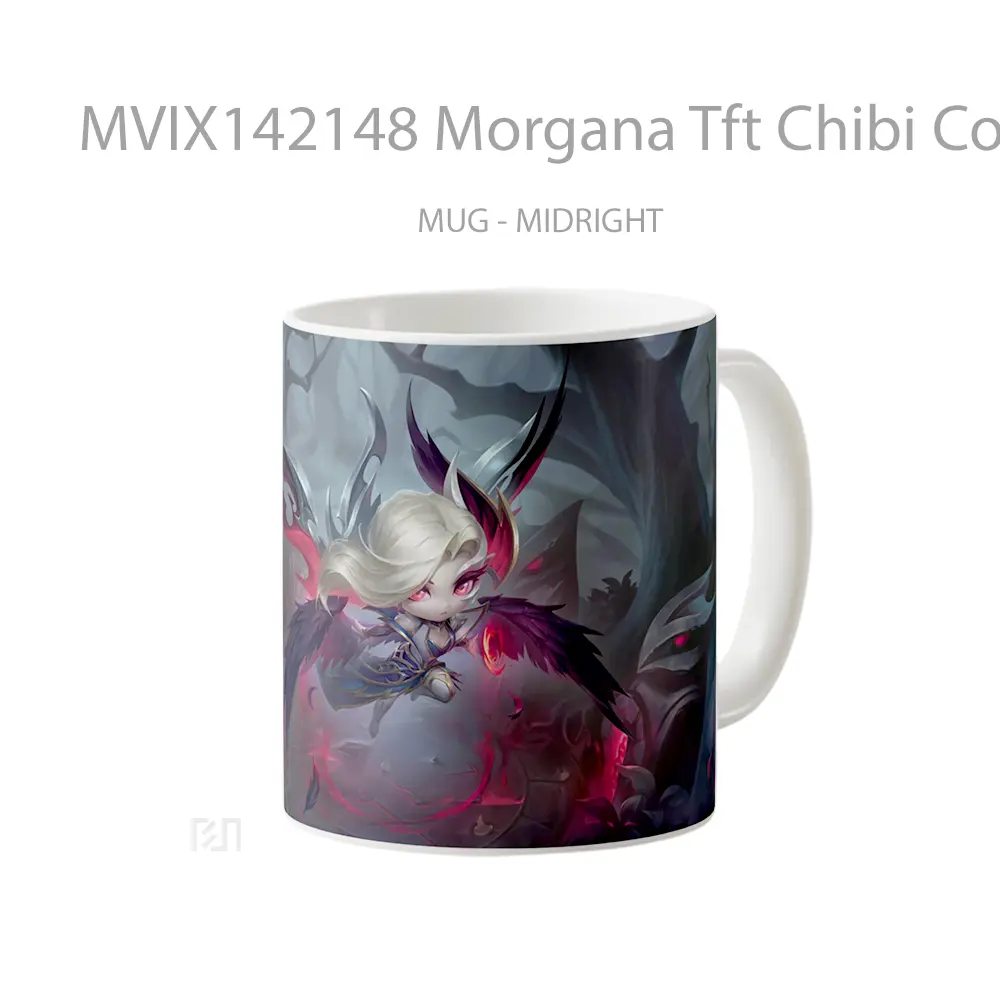 Mug Morgana Tft Chibi Coven Gelas Keramik Unik - All-side / Desain