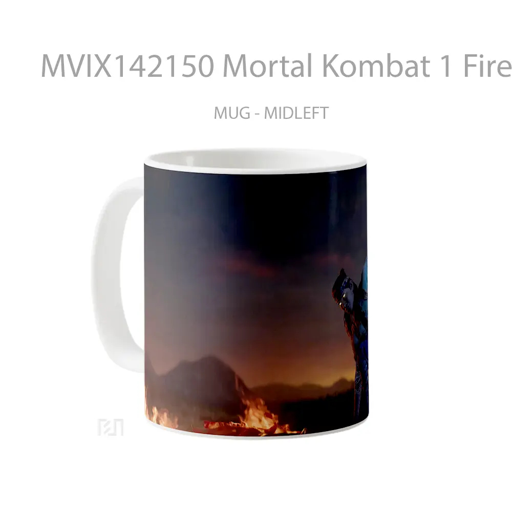 Mug Mortal Kombat 1 Fire God Liu Kang Gelas Keramik Unik - All-side / Desain