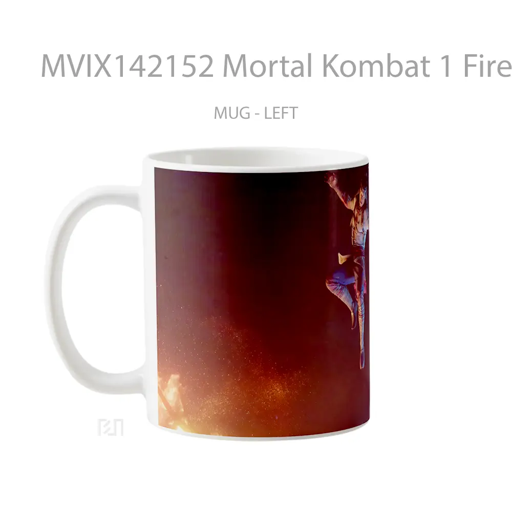 Mug Mortal Kombat 1 Fire God Liu Kang Gelas Keramik Unik - All-side / Desain