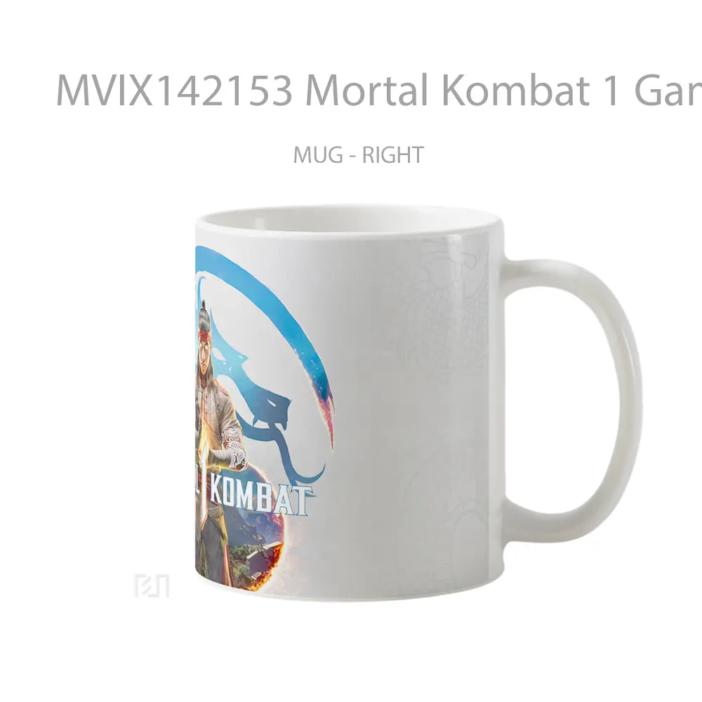 Mug Mortal Kombat 1 Game Fire God Liu Kang Cangkir Gamer - All-side / Desain