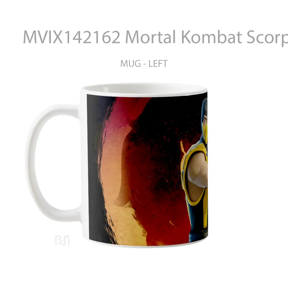 Mug Mortal Kombat Scorpion Fortnite Gelas Keramik Unik - All-side / Desain