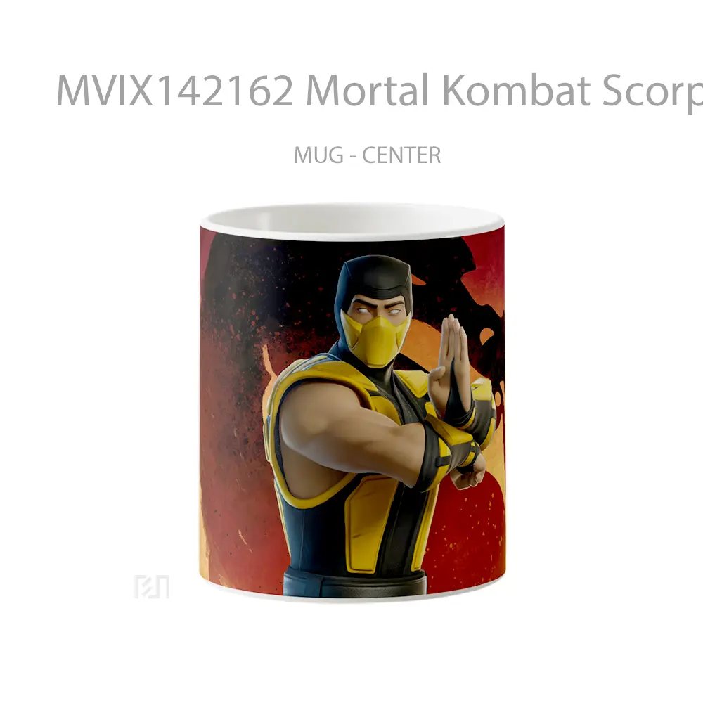 Mug Mortal Kombat Scorpion Fortnite Gelas Keramik Unik