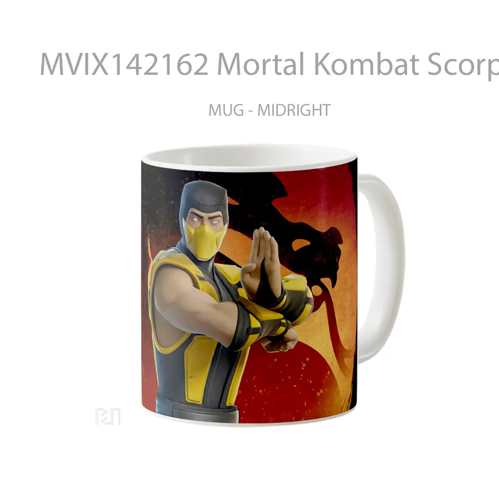 Mug Mortal Kombat Scorpion Fortnite Gelas Keramik Unik - All-side / Desain