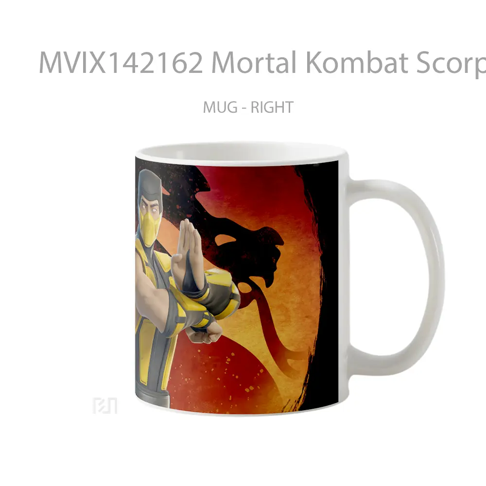 Mug Mortal Kombat Scorpion Fortnite Gelas Keramik Unik - All-side / Desain